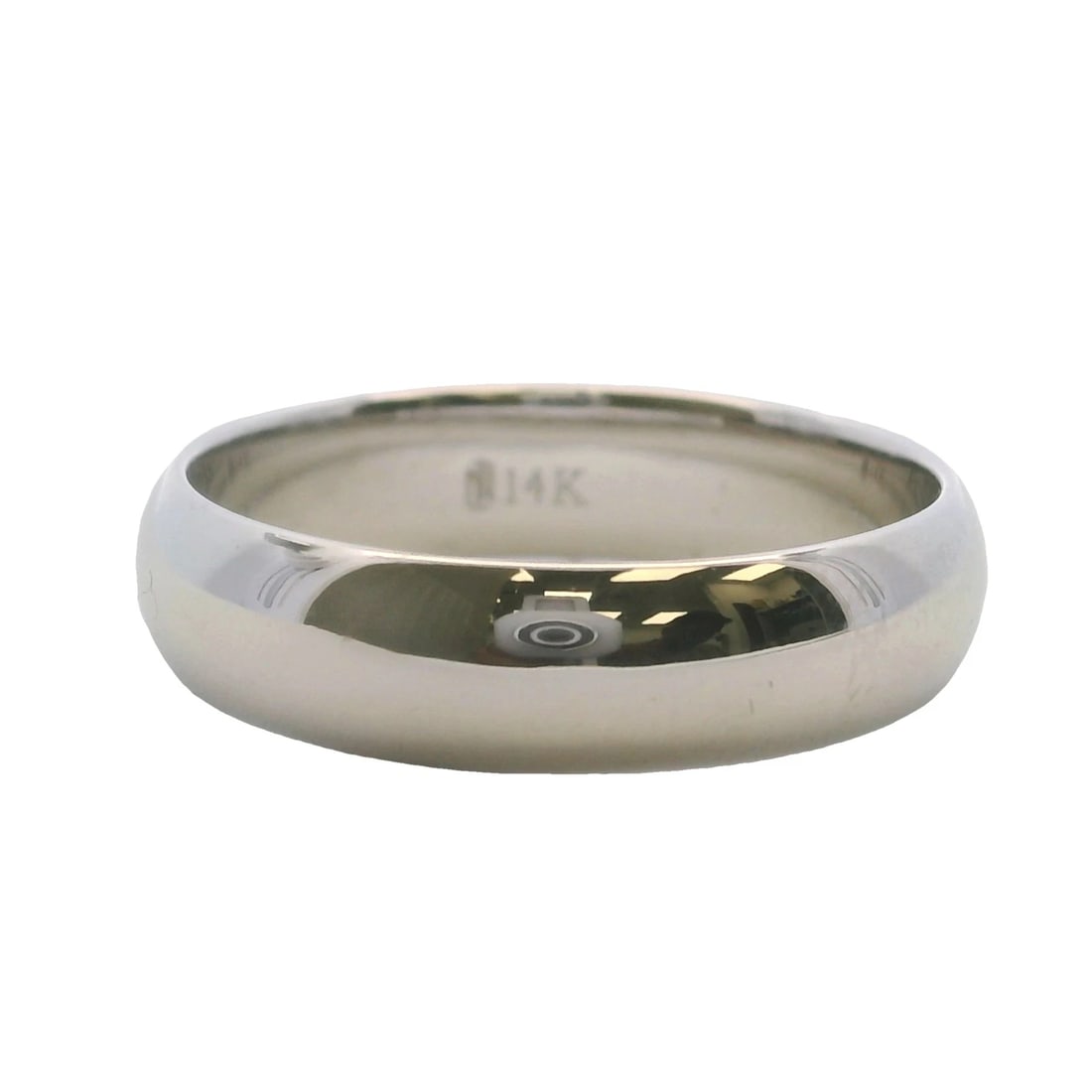 BLUE NILE SOLID 14KT WHITE GOLD 5MM CLASSIC D-SHAPE BAND RING: Blue Nile Solid 14kt White Gold 5mm Classic D-Shape Band Ring Brand: Blue Nile Type: Ring Material: White Gold 14k Color: White Size: 8.5 US Accessories: None Accessories Notice: When purc
