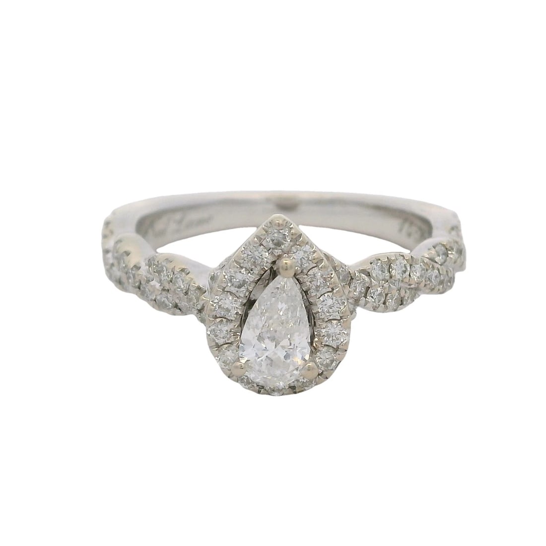 NEIL LANE DIAMOND HALO TWIST BAND ENGAGEMENT RING (1 of 6)