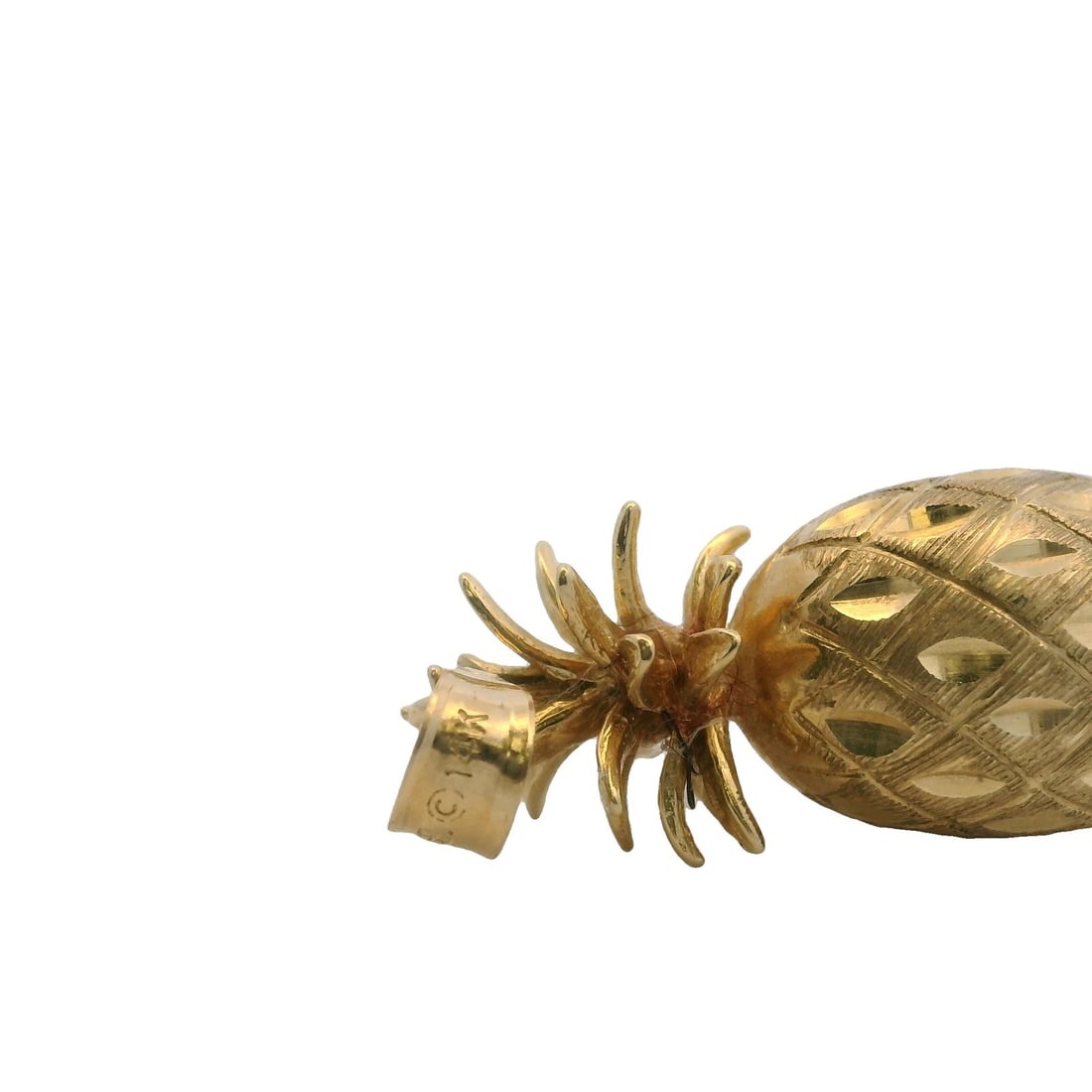 VINTAGE SOLID DETAILED PINEAPPLE PENDANT CHARM - 5