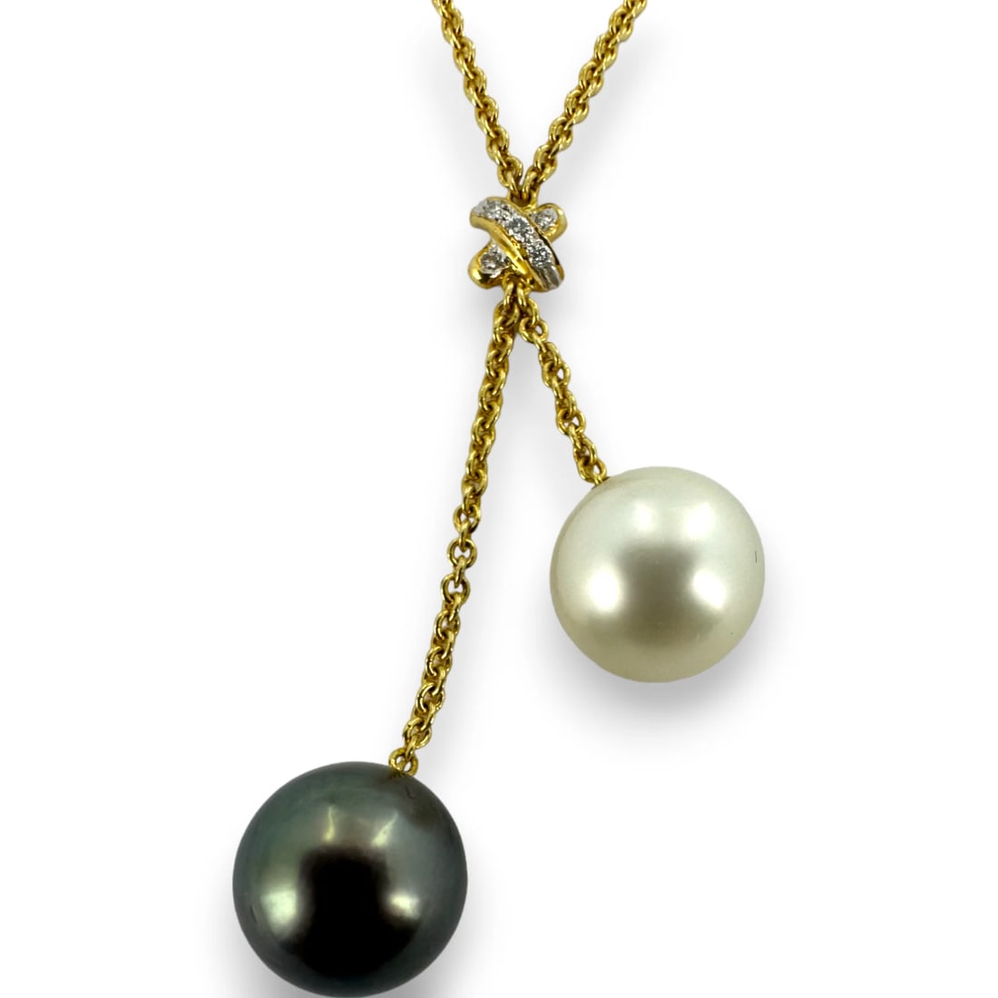 DIAMOND TAHITIAN AND SOUTH SEA PEARL LARIAT NECKLACE (1 of 3)