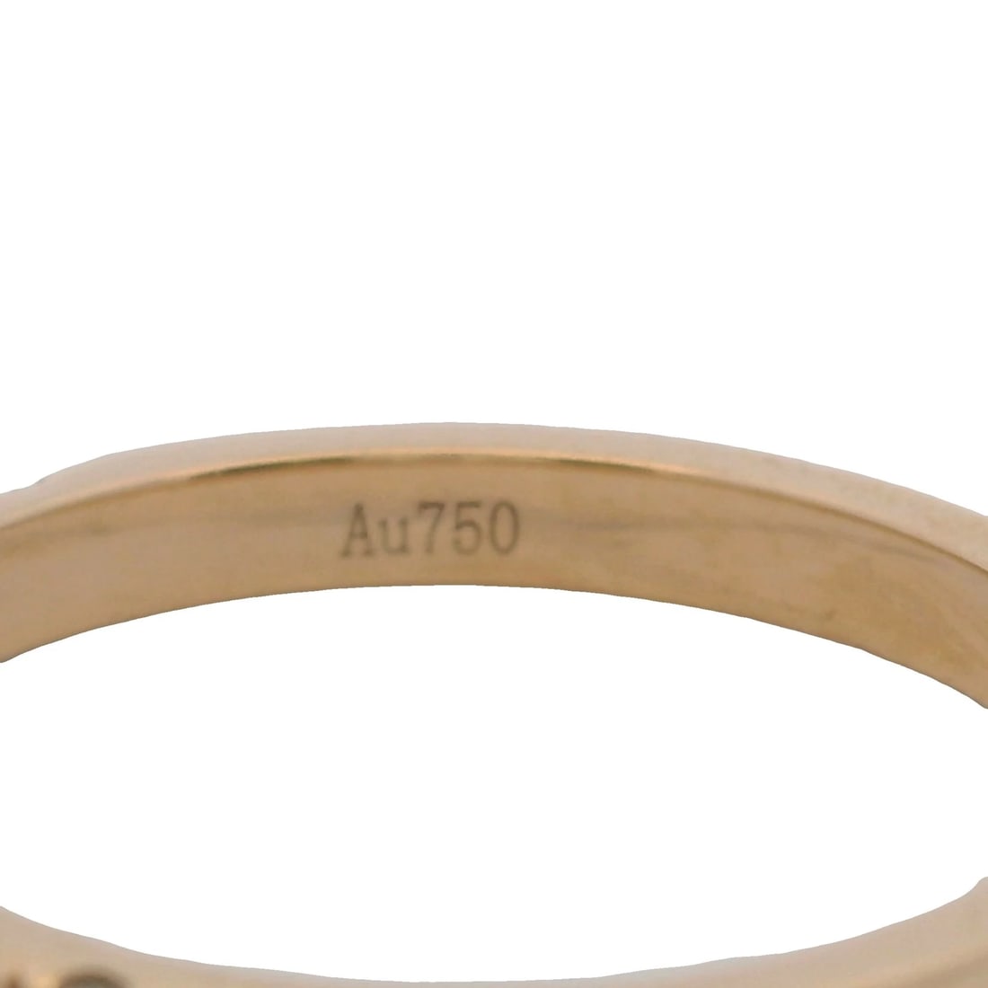 SOLID 18KT YELLOW GOLD HALF-ETERNITY DIAMOND STACKABLE BAND RING - 5