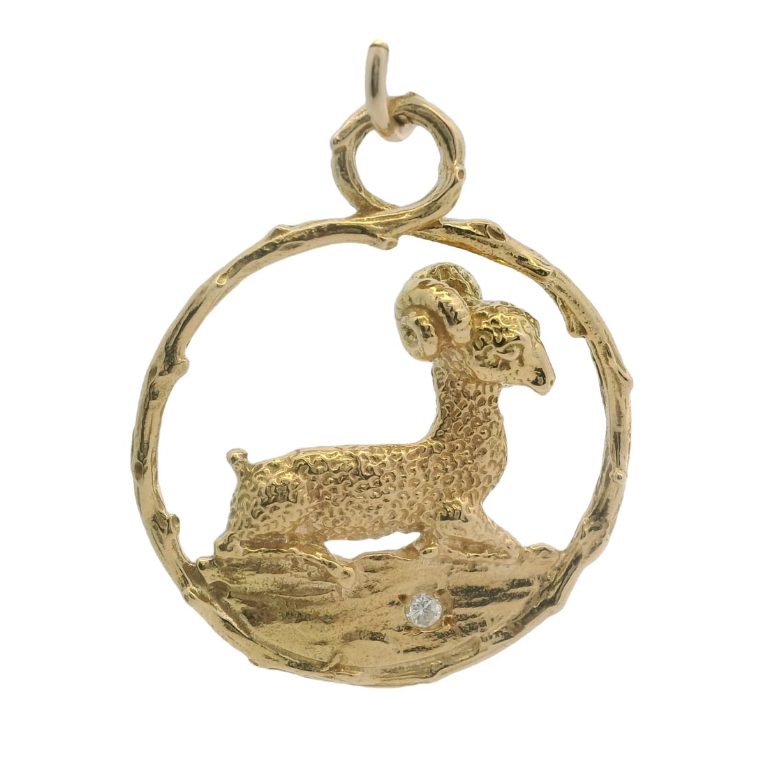 VINTAGE MERRIN 18KT YELLOW GOLD AND DIAMOND PENDANT (1 of 5)