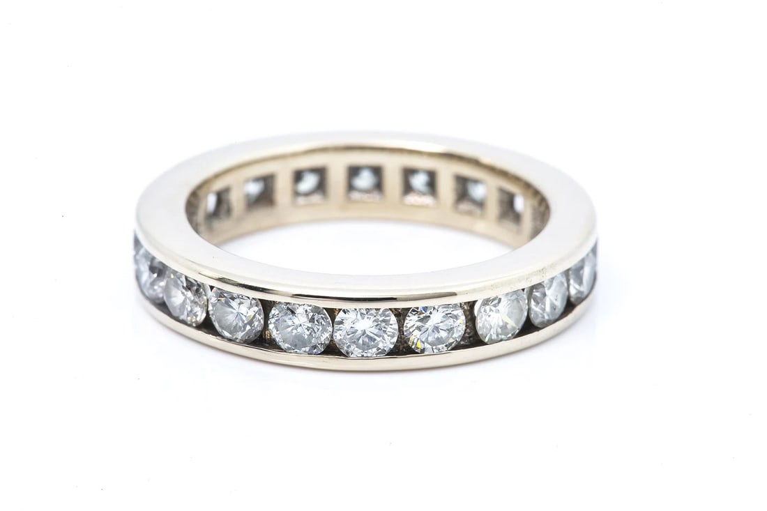 ROUND BRILLIANT CHANNEL SET 2CTW DIAMOND ETERNITY RING (1 of 3)