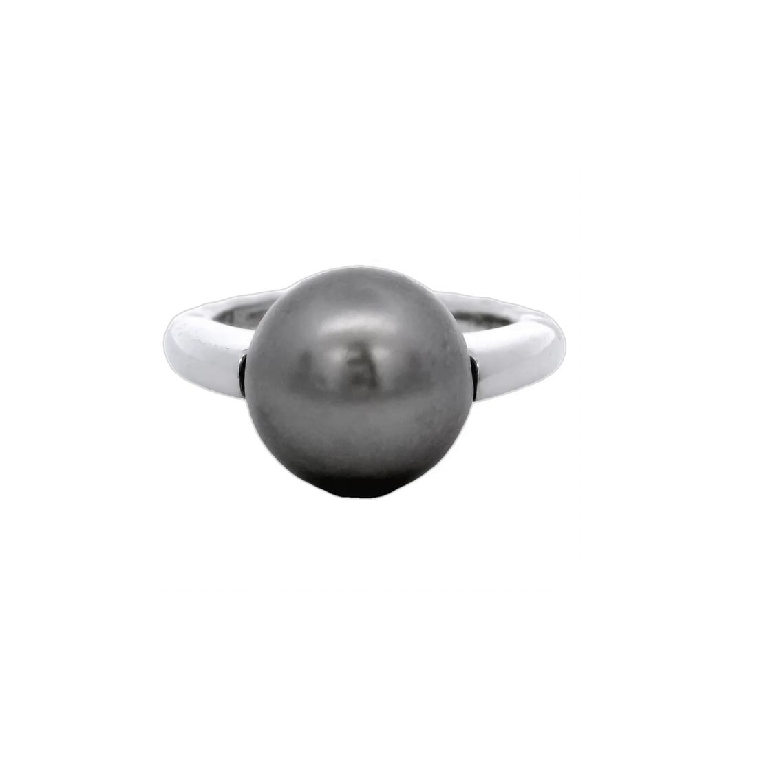 DAVID YURMAN RETIRED 18KT WHITE GOLD TAHITIAN BLACK PEARL RING: David Yurman Retired 18kt White Gold Tahitian Black Pearl Ring Brand: David Yurman Type: Ring Material: White Gold 18k Color: White Size: 6 US Accessories: None Accessories Notice: When pu