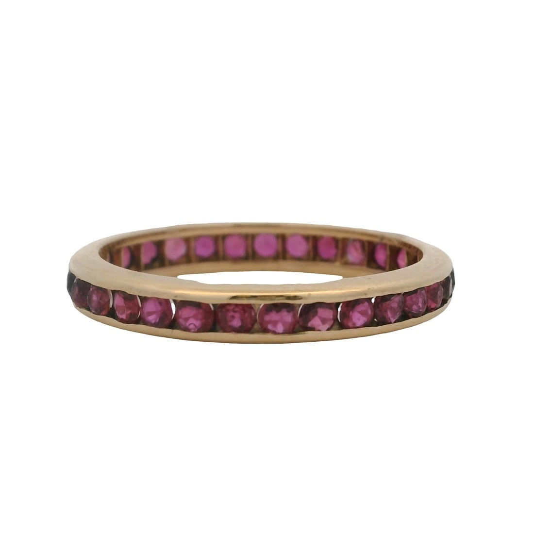 VINTAGE NATURAL RUBY ETERNITY BAND RING (1 of 3)