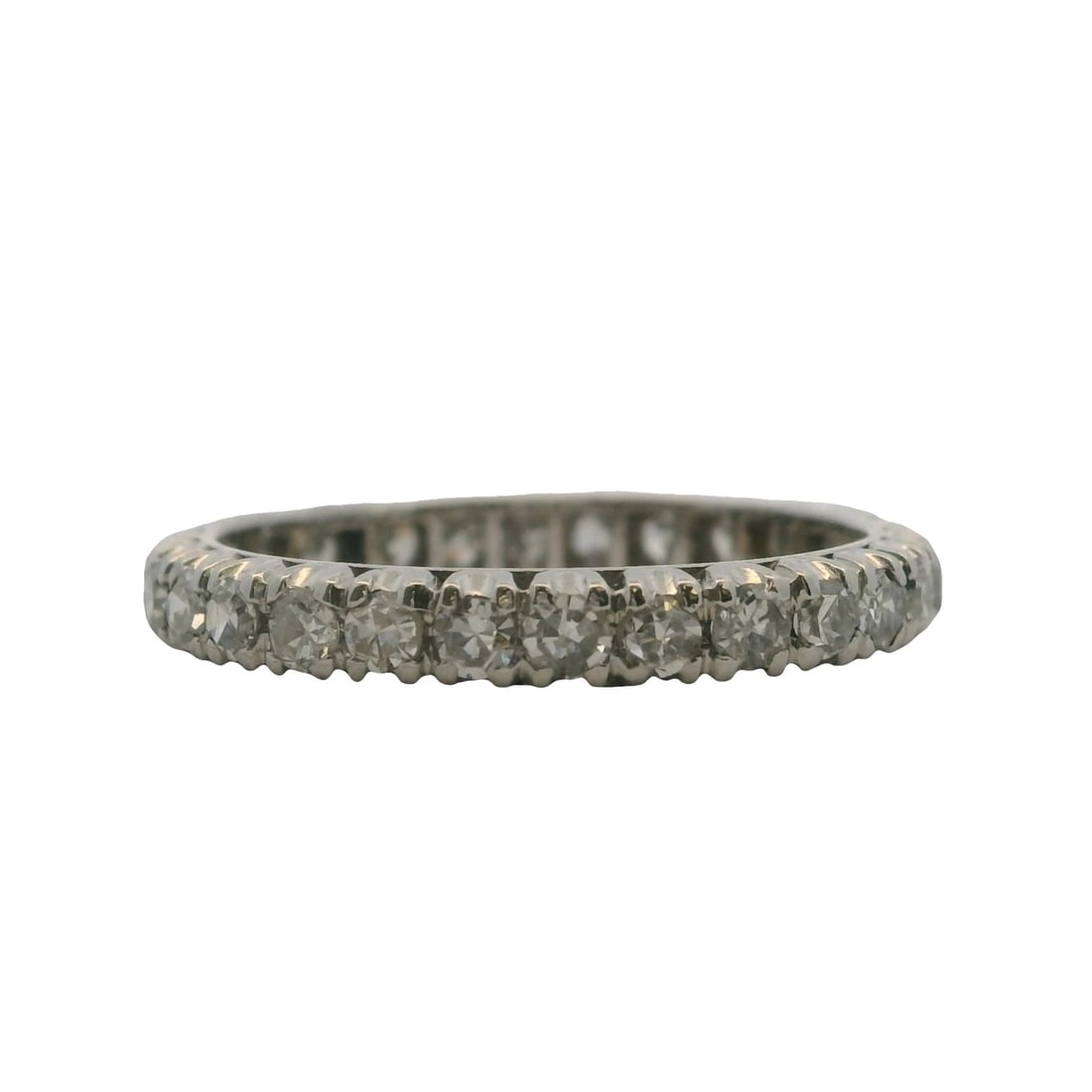 VINTAGE 950 PLATINUM DIAMOND FULL ETERNITY RING BAND (1 of 3)