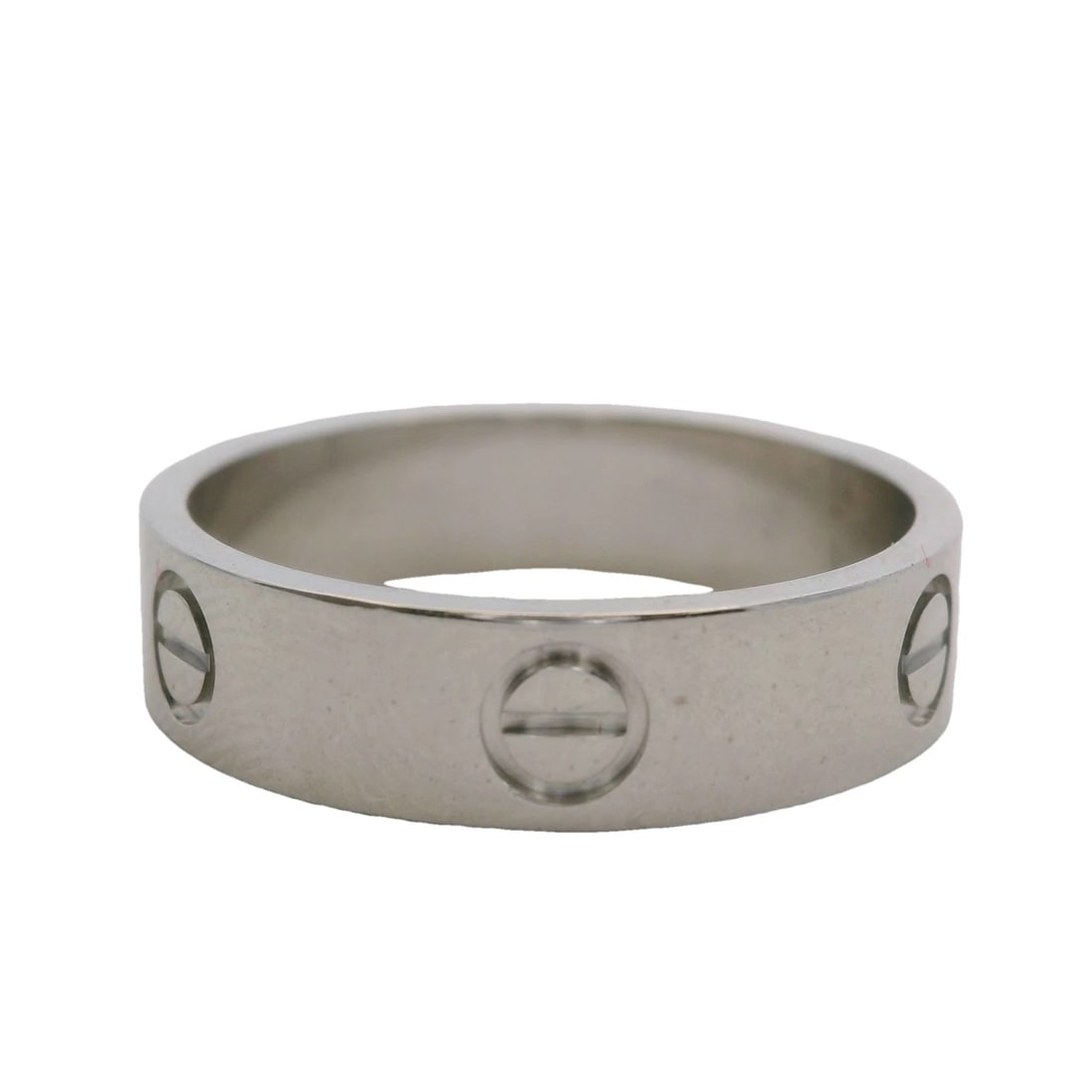 AUTHENTIC CARTIER CLASSIC MODEL SOLID 18KT WHITE GOLD LOVE RING (1 of 3)