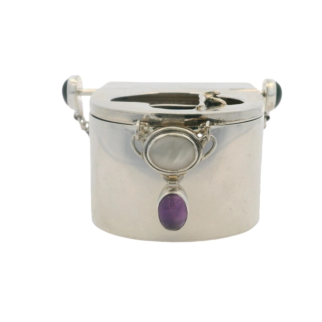 RARE HANDMADE VINTAGE CAMPBELL WOMAN 925 GEMSTONE NECKLACE (1 of 8)