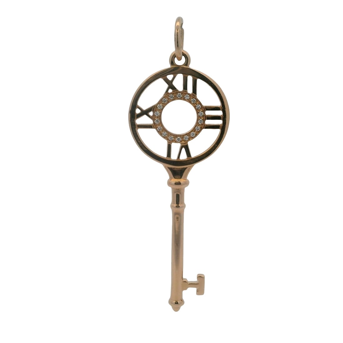 TIFFANY & CO SOLID 18KT ROSE GOLD AND DIAMOND PENDANT (1 of 3)