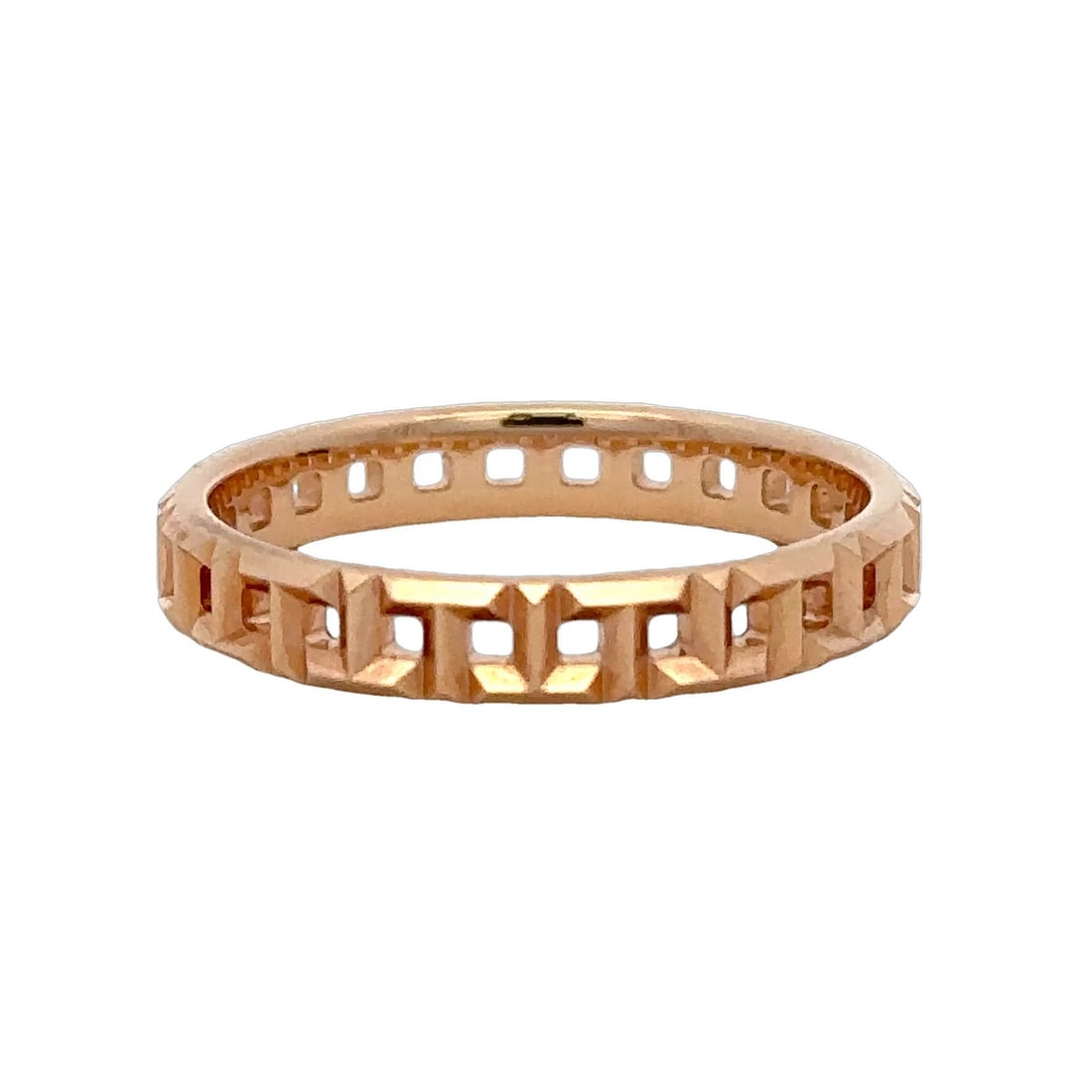 TIFFANY & CO 18KT ROSE GOLD TIFFANY T COLLECTION TRUE NARROW RING: Tiffany & Co 18kt Rose Gold Tiffany T Collection True Narrow Ring Brand: Tiffany & Co Type: Ring Material: Rose Gold 18k Color: Rose Size: 7.25 US Accessories: None Accessories Notice: When