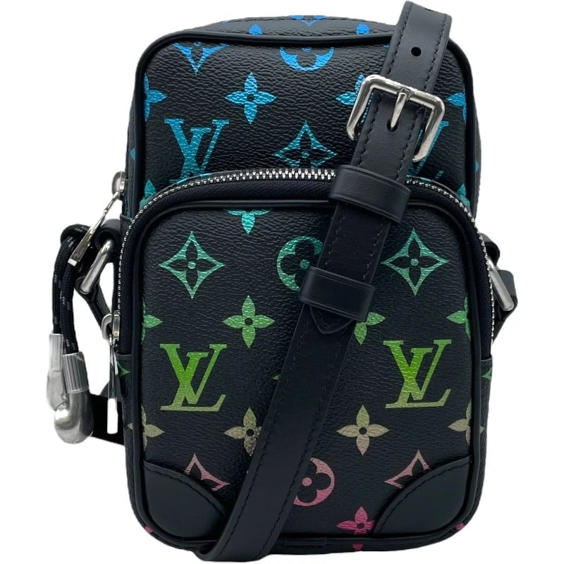 LOUIS VUITTON AMAZON NM SHOULDER BAG: LOUIS VUITTON Amazon NM Shoulder Bag Brand: LOUIS VUITTON Type: Shoulder Bag Material: Monogram Iridescent Color: black Size: W4.9 x H7.5x D3.0inch Shoulder:43.3inch Accessories: None Acce