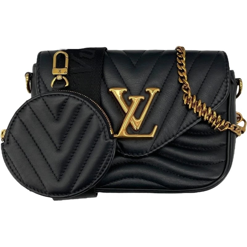 LOUIS VUITTON MULTI POCHETTE SHOULDER BAG: LOUIS VUITTON Multi Pochette Shoulder Bag Brand: LOUIS VUITTON Type: Shoulder Bag Material: leather Color: Noir Size: W6.9 x H5.5x D2.0inch Accessories: None Accessories Notice: When
