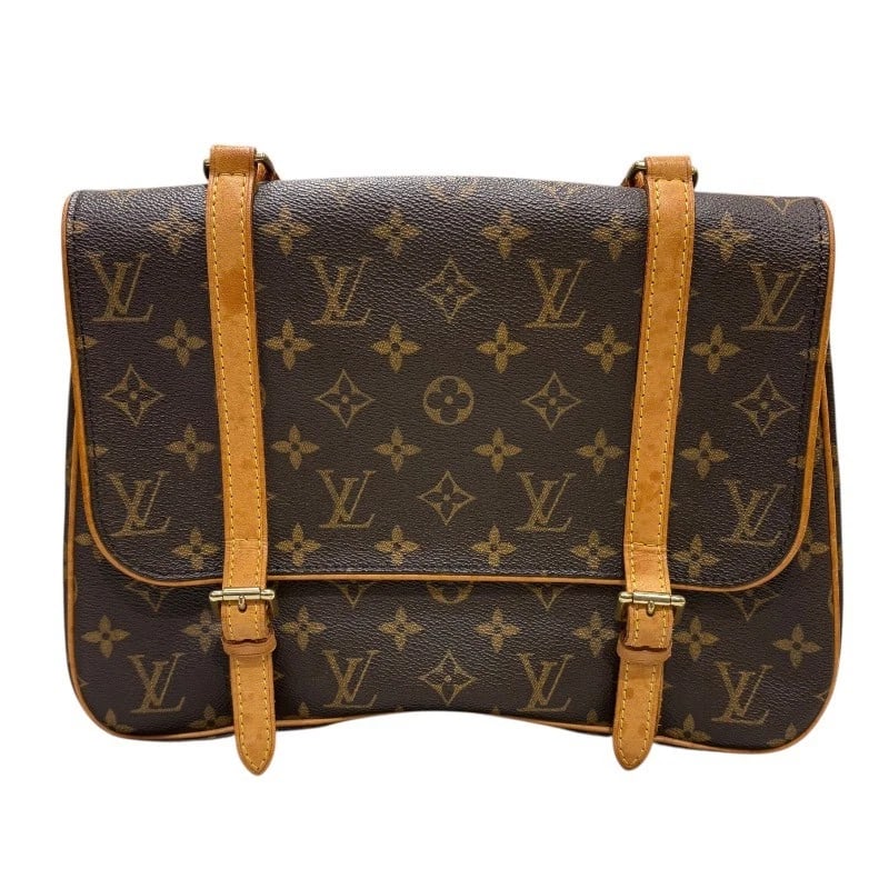 LOUIS VUITTON MAREL SAC A DOS SHOULDER BAG: LOUIS VUITTON Marel Sac A Dos Shoulder Bag Brand: LOUIS VUITTON Type: Shoulder Bag Material: Monogram canvas Color: Brown Size: W12.2 x H8.3x D2.4inch Accessories: None Accessories Notice: