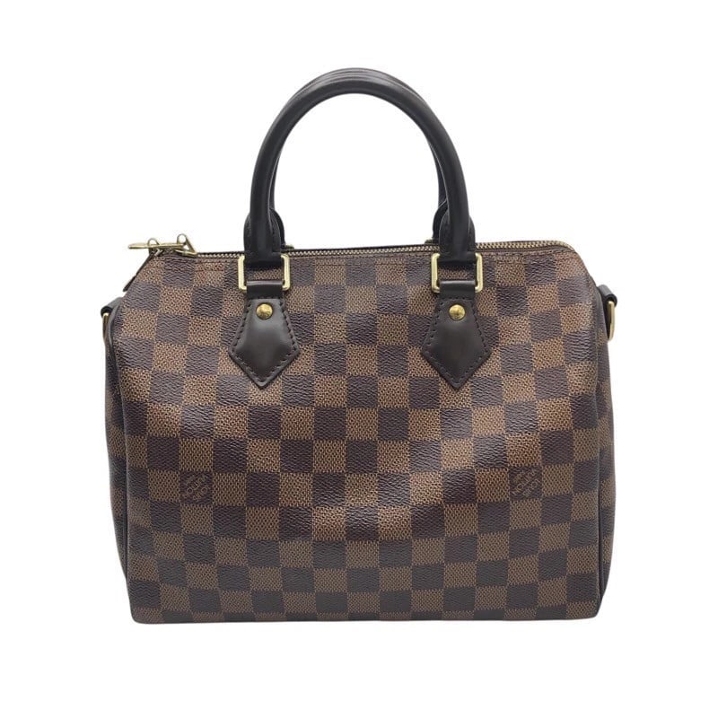 LOUIS VUITTON SPEEDY BANDRIERE 25 SHOULDER BAG: LOUIS VUITTON Speedy Bandriere 25 Shoulder Bag Brand: LOUIS VUITTON Type: Shoulder Bag Material: Damier Canvas Color: Damier Size: W9.8 x H7.5x D5.9inch Accessories: None Accessories Notice: