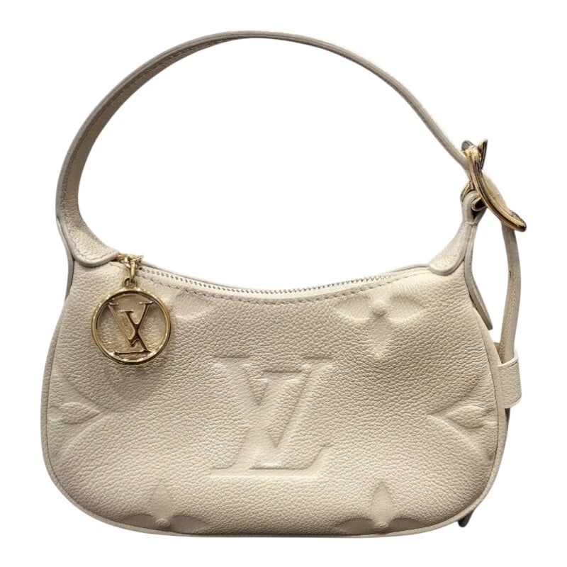 LOUIS VUITTON MINI MOON HANDBAG: LOUIS VUITTON mini moon Handbag Brand: LOUIS VUITTON Type: Handbag Material: Monogram Ann Platt Leather Color: white Size: W8.3 x H4.7x D2.0inch Accessories: None Accessories Notice: When