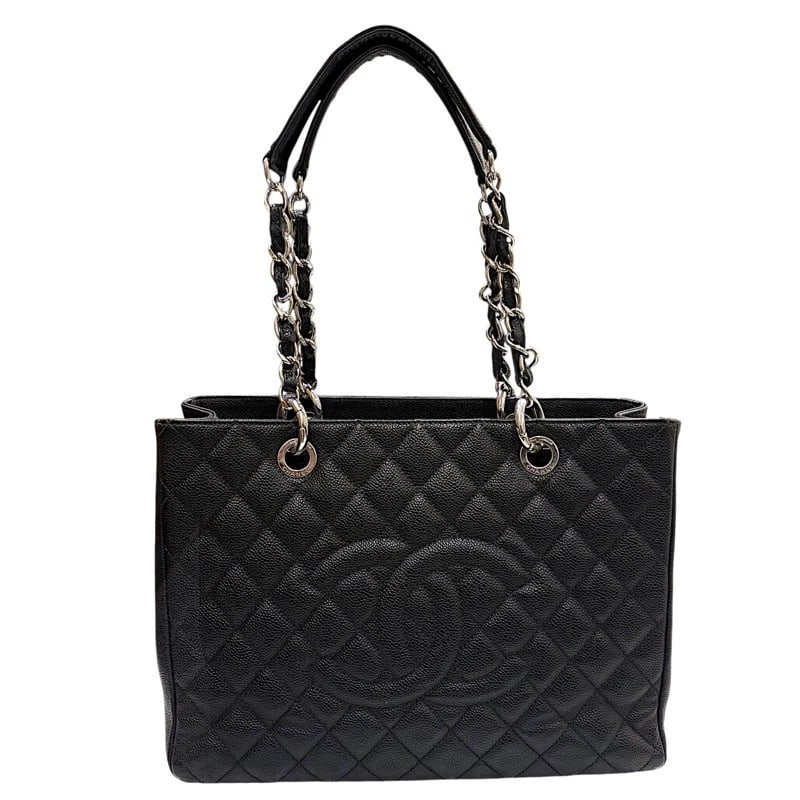 CHANEL GSTTOTE BAG TOTE BAG: CHANEL GSTTote Bag Tote Bag Brand: CHANEL Type: Tote Bag Material: Caviar skin Color: Black xSilverHardware Size: W13.4 x H9.6x D5.1inch Accessories: None Accessories Notice: When purchasi