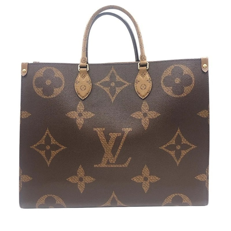 LOUIS VUITTON ON-THE-GO GM TOTE BAG: LOUIS VUITTON On-the-go GM Tote Bag Brand: LOUIS VUITTON Type: Tote Bag Material: monogram giant reverse Color: Brown Size: W15.7 x H12.6x D6.7inch Accessories: None Accessories Notice: When