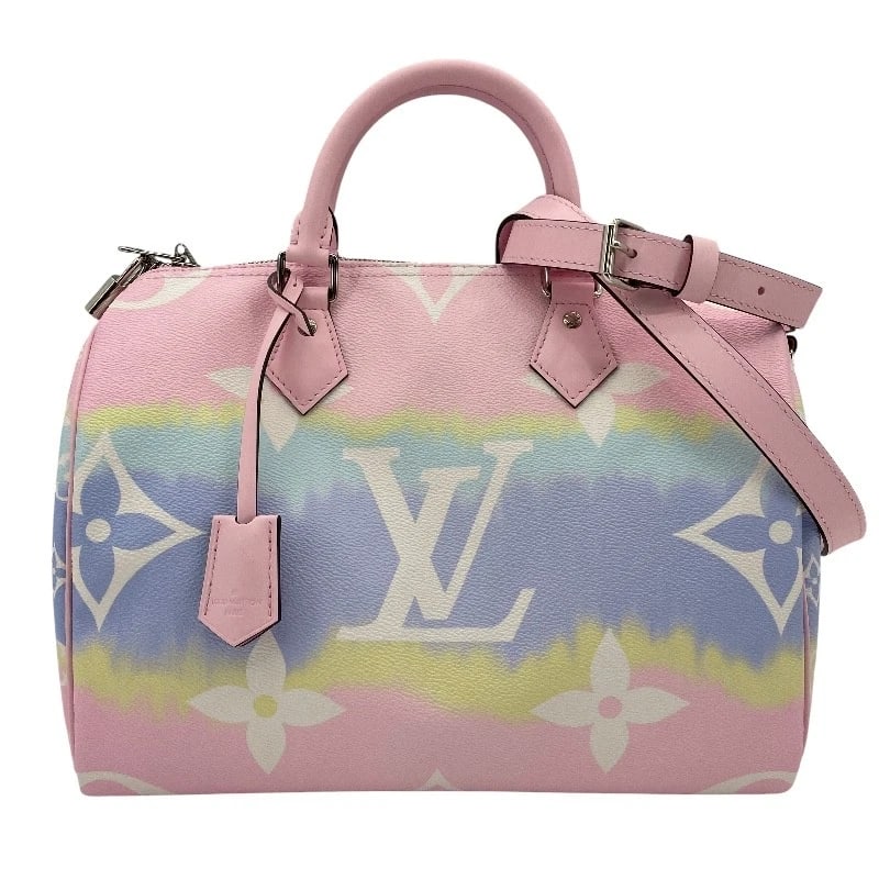 LOUIS VUITTON SPEEDY BANDRIERE 30 BOSTON BAG: LOUIS VUITTON Speedy Bandriere 30 Boston bag Brand: LOUIS VUITTON Type: Boston bag Material: Monogram canvas Color: pastel Size: W11.8 x H8.3x D6.7inch Accessories: None Accessories Notice