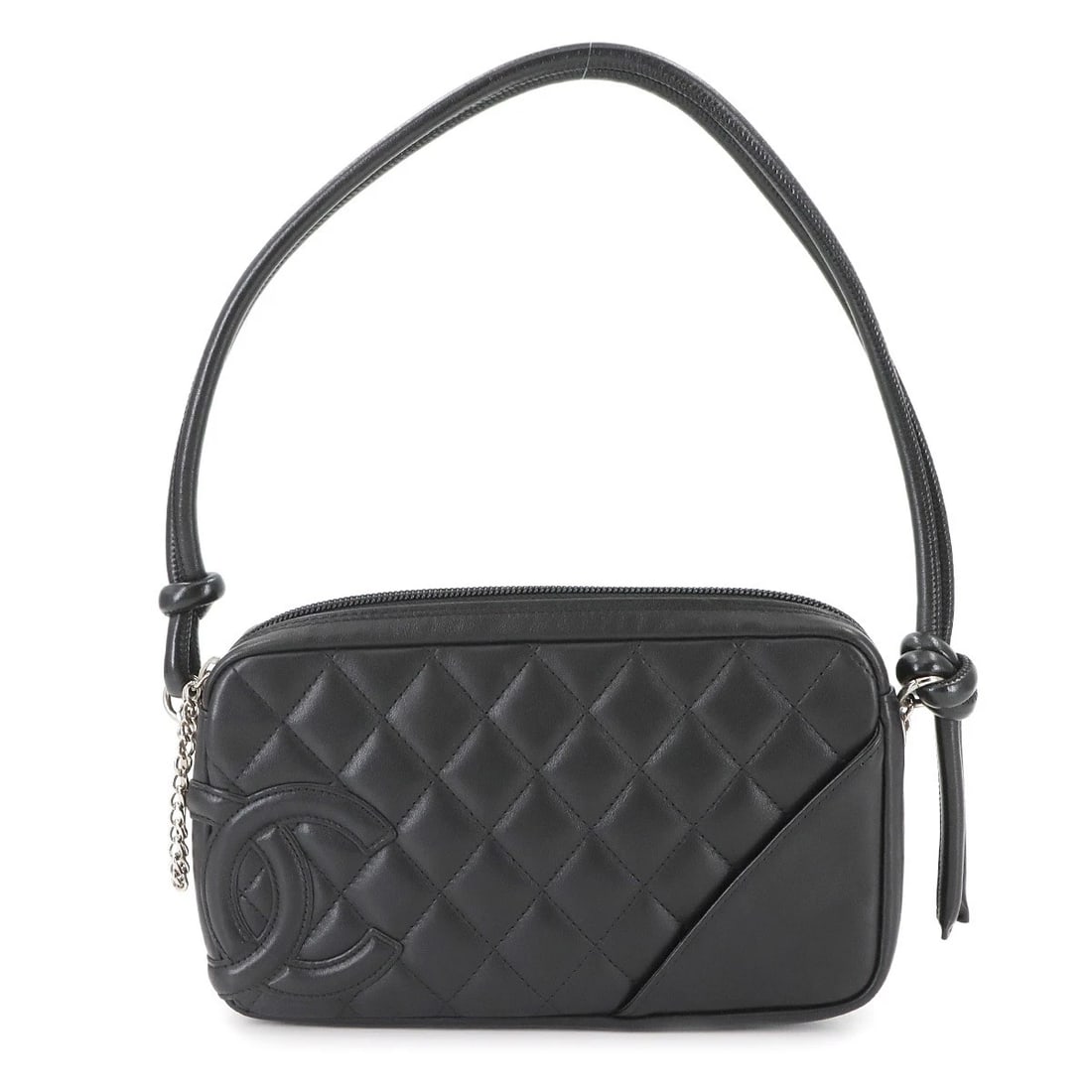 CHANEL CAMBON LINE SHOULDER BAG LEATHER BLACK (1 of 6)