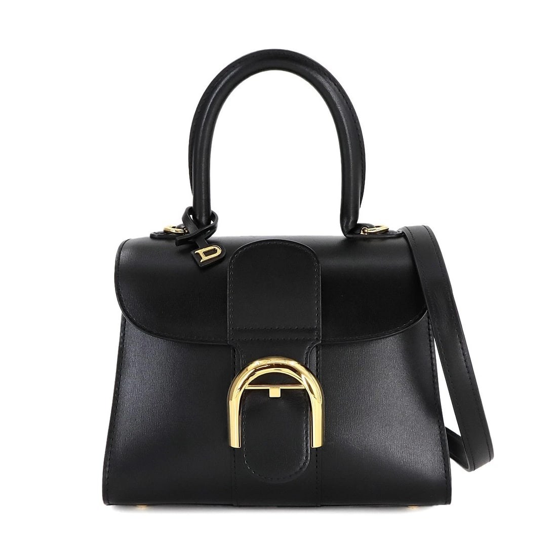 DELVAUX BRILLANT MINI 2WAY HAND SHOULDER BAG: DELVAUX BRILLANT MINI 2WAY HAND SHOULDER BAG Brand: DELVAUX Type: Hand Bag / Shoulder Bag Material: Leather Color: Black Size: W 7.87 inch, H 5.91 inch, D 4.33 inch Handle 9.8inch (25cm) Accessor