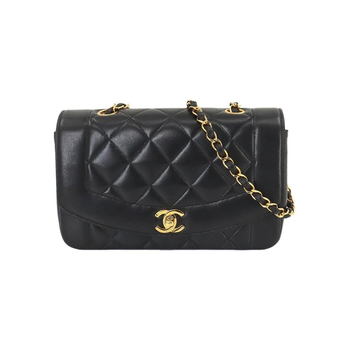 CHANEL DIANA MATELASSE 22 CHAIN SHOULDER BAG LEATHER (1 of 5)