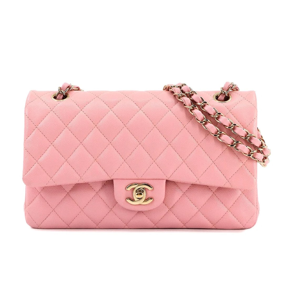 CHANEL MATELASSE 25 CHAIN SHOULDER BAG LEATHER PINK (1 of 6)