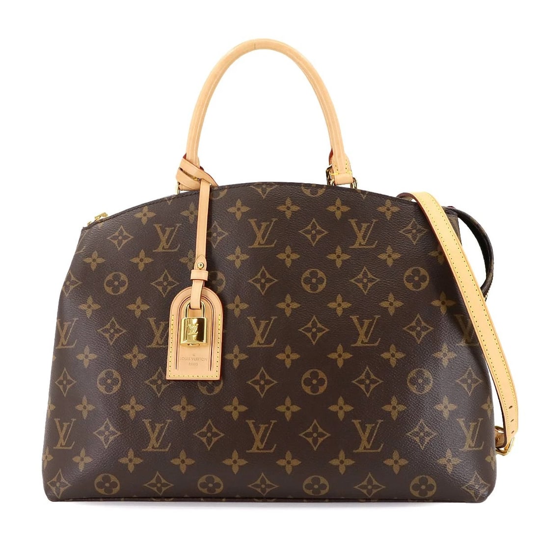 LOUIS VUITTON MONOGRAM GRAND PALAIS MM HAND SHOULDER BAG: LOUIS VUITTON MONOGRAM GRAND PALAIS MM HAND SHOULDER BAG Brand: LOUIS VUITTON Type: Hand Bag / Shoulder Bag Material: Monogram Canvas Color: Monogram Size: W 13.39 inch, H 9.84 inch, D 5.91 inch S