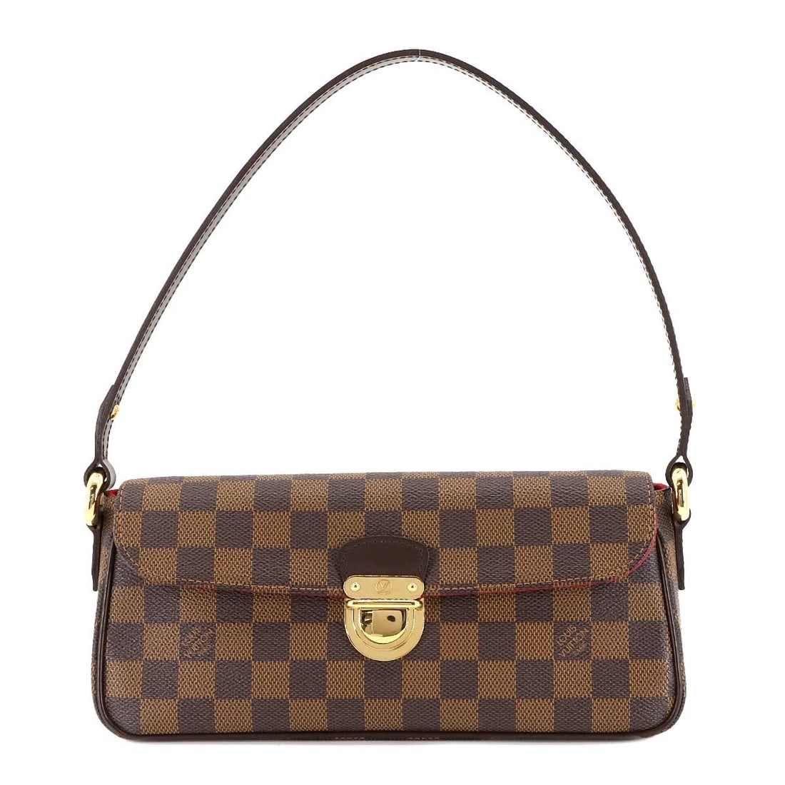 LOUIS VUITTON DAMIER RAVELLO PM SHOULDER BAG: LOUIS VUITTON DAMIER RAVELLO PM SHOULDER BAG Brand: LOUIS VUITTON Type: Shoulder Bag Material: Damier Canvas Color: Ebene Size: W 10.24 inch, H 4.53 inch, D 2.76 inch Shoulder 20.9inch (53cm) Acc