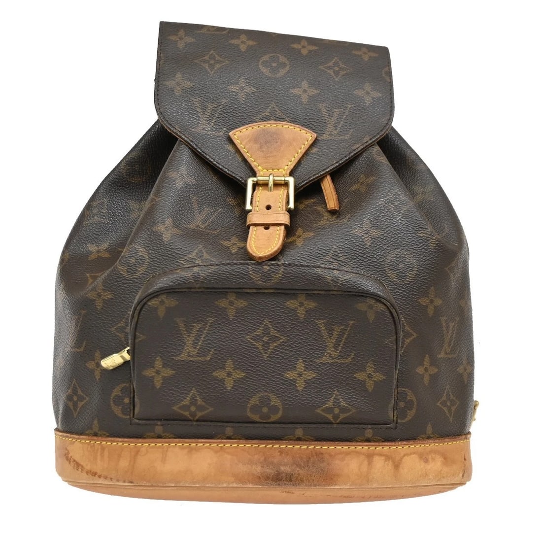 LOUIS VUITTON MONTSOURIS MM BACKPACK BAG MONOGRAM LEATHER BROWN (1 of 10)