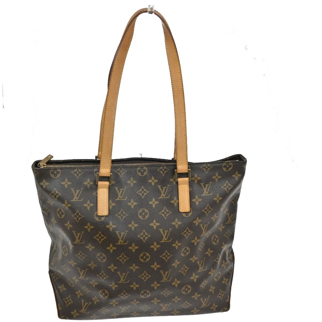 LOUIS VUITTON CABAS MEZZO SHOULDER BAG MONOGRAM LEATHER BROWN (1 of 11)