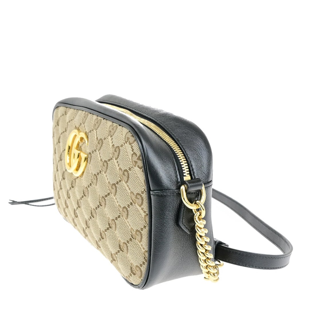 GUCCI MARMONT GG PATTERN CHAIN SHOULDER BAG CANVAS LEATHER (1 of 9)