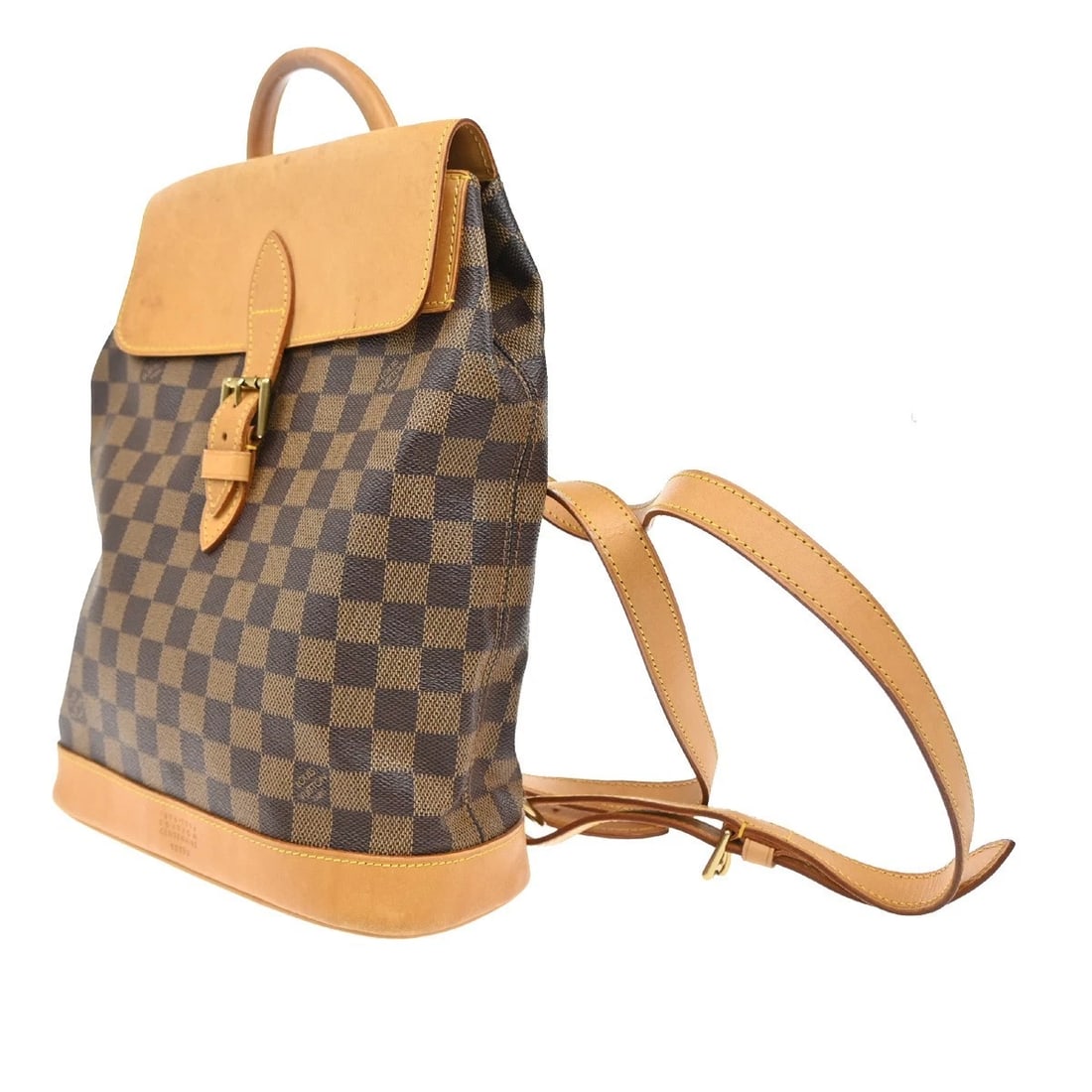 LOUIS VUITTON LOGO ARLEQUIN BACKPACK BAG DAMIER EBENE BROWN (1 of 9)