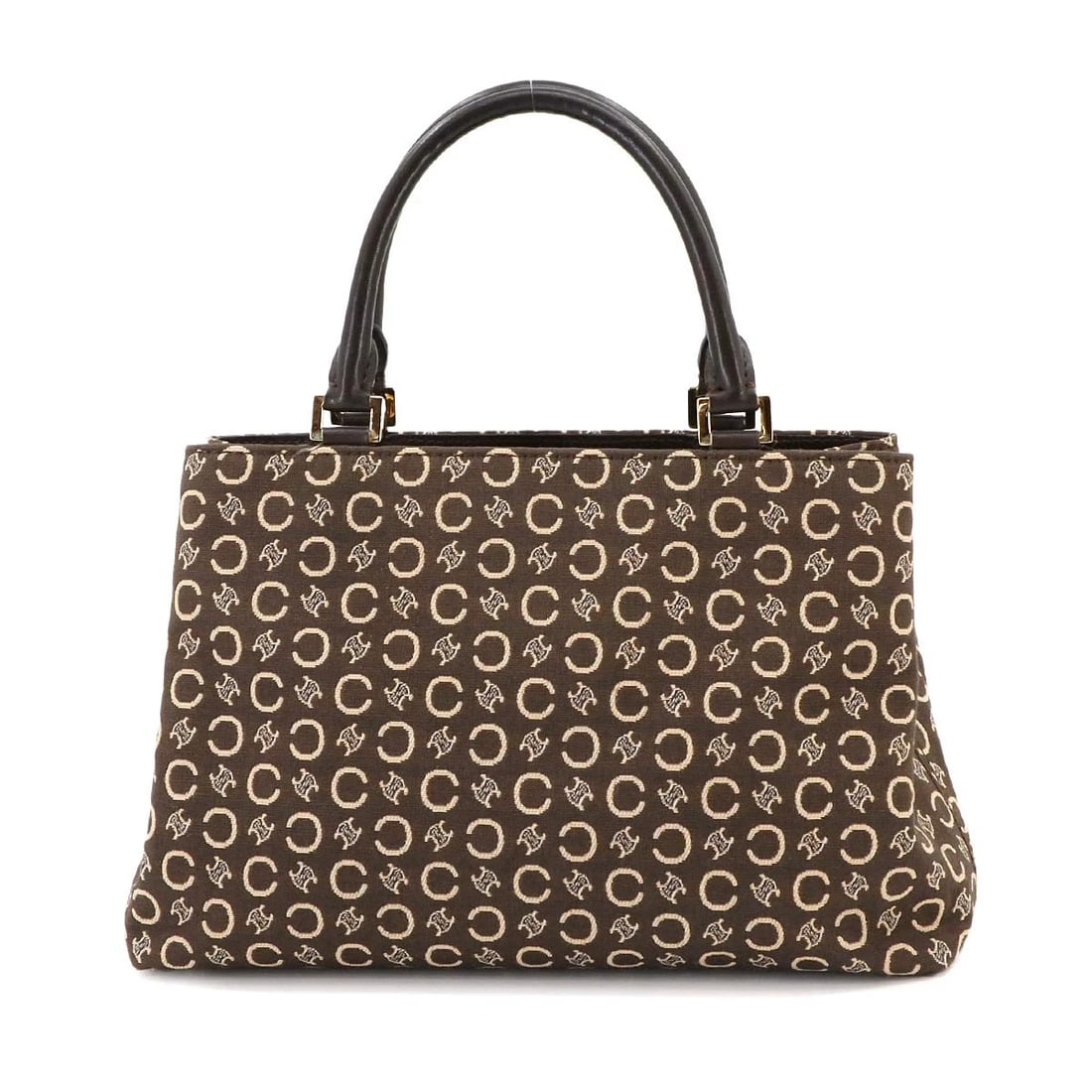 CELINE MACADAM C LOGOS HAND BAG CANVAS LEATHER (1 of 5)