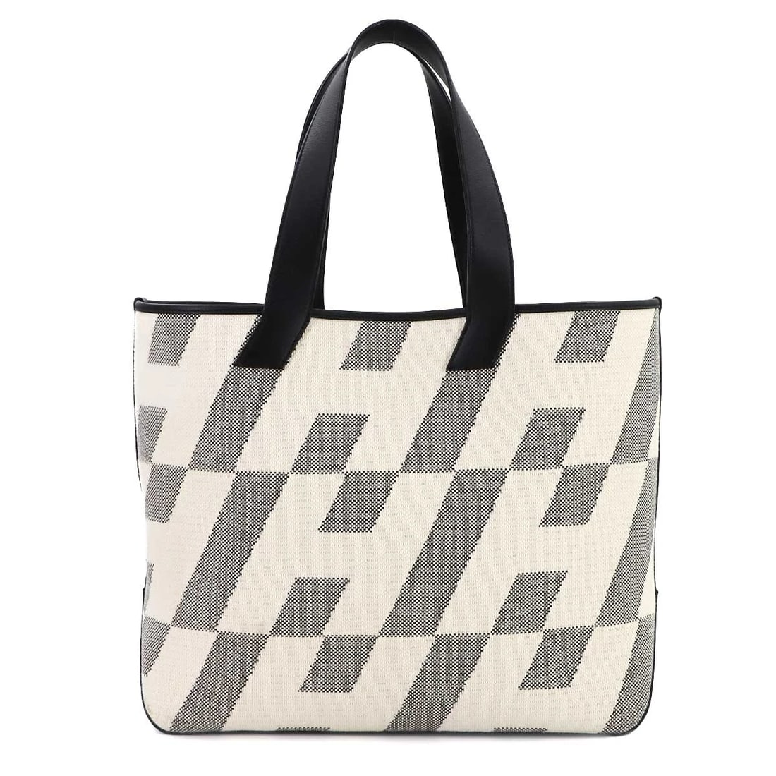 HERMES H EN BIAIS 40 GM TOTE BAG H TOILECANVAS SWIFT BLACK: HERMES H EN BIAIS 40 GM TOTE BAG H TOILECANVAS SWIFT BLACK Brand: HERMES Type: Tote Bag Material: H Toilecanvas , Swift Color: Black , Ecru Size: W 14.57 inch, H 12.20 inch, D 4.92 inch Handle 18.