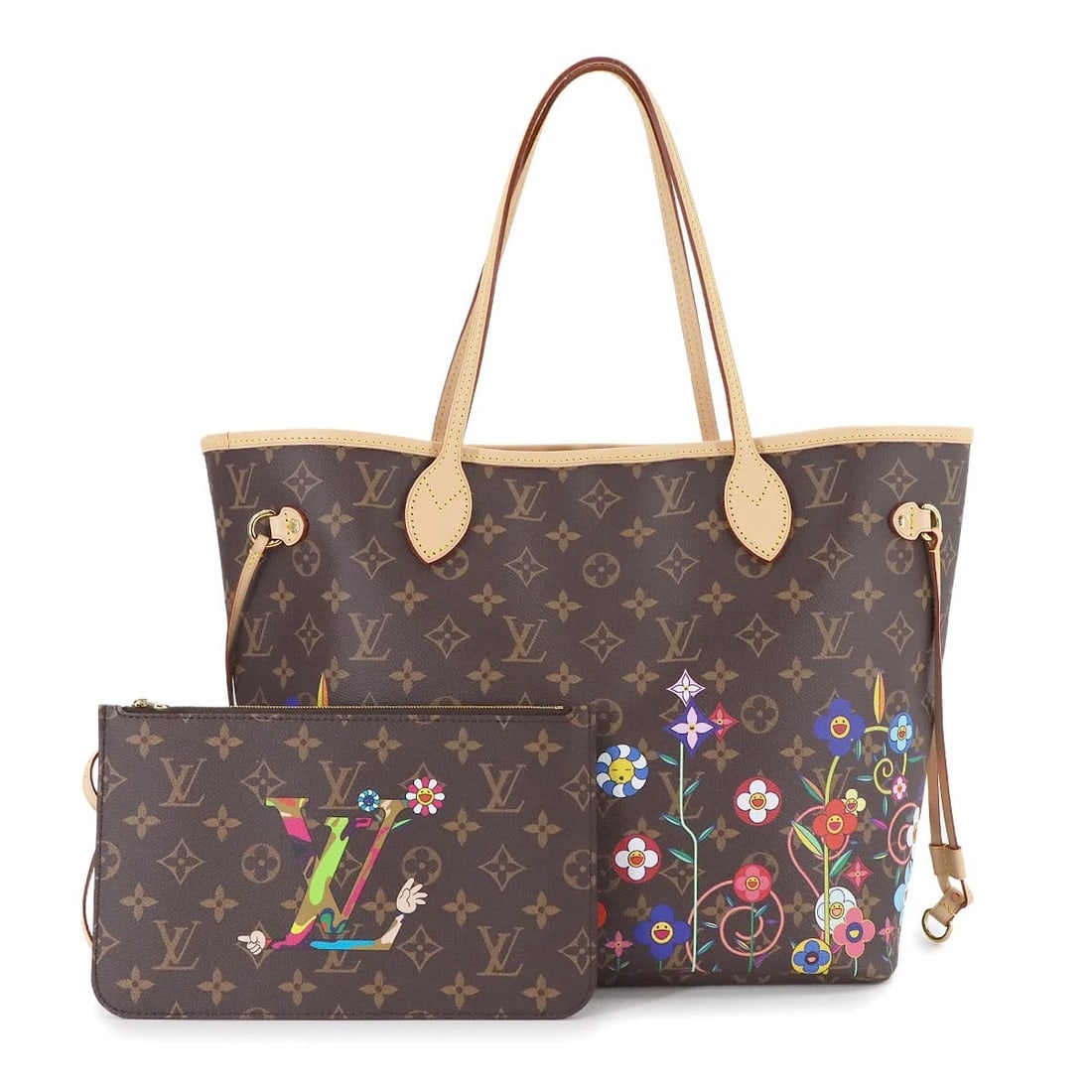 LOUIS VUITTON LVXTM MONOGRAM NEVERFULL MM TOTE BAG BROWN: LOUIS VUITTON LVXTM MONOGRAM NEVERFULL MM TOTE BAG BROWN Brand: LOUIS VUITTON Type: Tote Bag Material: Mongoram Canvas Color: Mongoram , Multicolor Size: W 12.20 inch, H 11.22 inch, D 6.30 inch Ha