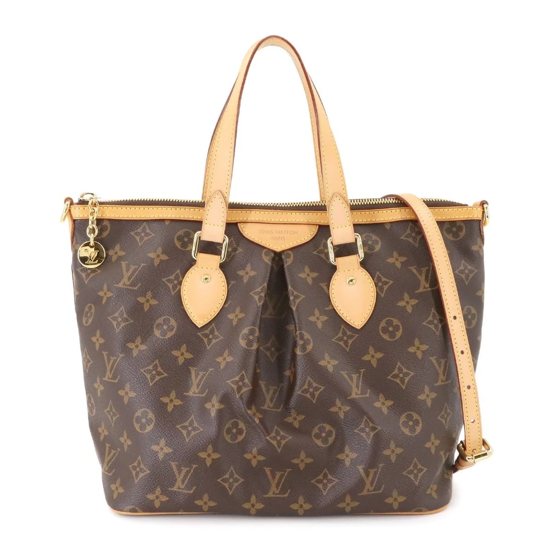 LOUIS VUITTON MONOGRAM PALERMO PM 2WAY TOTE SHOULDER BAG: LOUIS VUITTON MONOGRAM PALERMO PM 2WAY TOTE SHOULDER BAG Brand: LOUIS VUITTON Type: Tote Bag / Shoulder Bag Material: Monogram Canvas Color: Monogram Size: W 11.42 inch, H 10.63 inch, D 6.30 inch