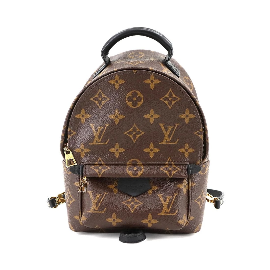 LOUIS VUITTON MONOGRAM PALM SPRINGS BACKPACK MINI BROWN PURSE: LOUIS VUITTON MONOGRAM PALM SPRINGS BACKPACK MINI BROWN PURSE Brand: LOUIS VUITTON Type: Back Pack Material: Monogram Canvas Color: Monogram Size: W 5.91 inch, H 8.66 inch, D 3.35 inch Shoulder 37