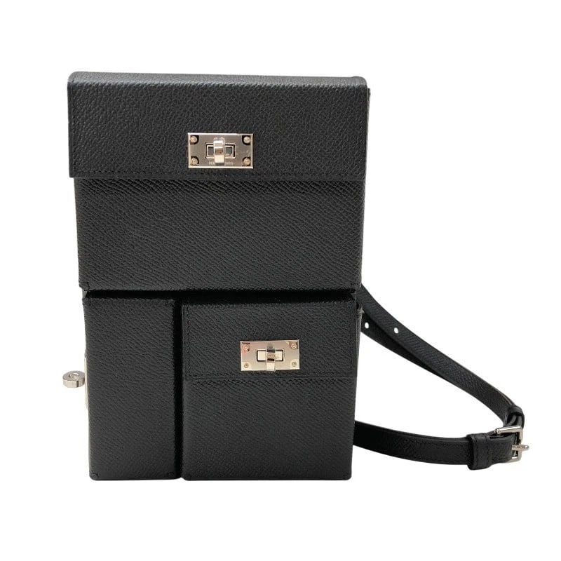HERMES KELLY MULTI-POCKET TO-GO SHOULDER BAG: HERMES Kelly Multi-Pocket To-Go Shoulder Bag Brand: HERMES Type: Shoulder Bag Material: Epsom Color: Black SilverHardware Size: W4.7 x H6.9x D2.0inch Accessories: None Accessories Notice: