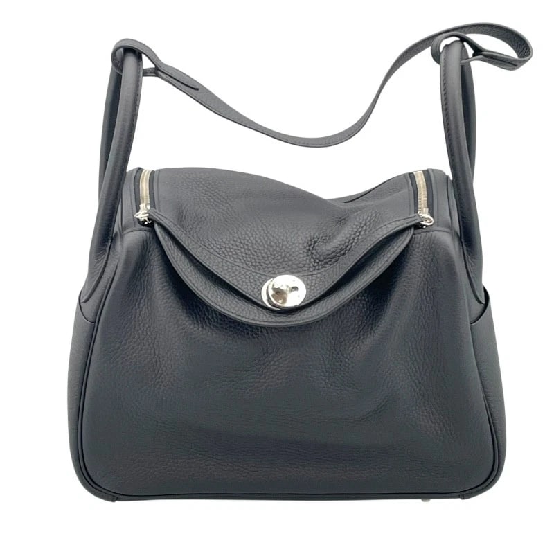 HERMES LINDY 30 HANDBAG: HERMES Lindy 30 Handbag Brand: HERMES Type: Handbag Material: Taurillon Clemence Color: Black SilverHardware Size: W11.8 x H9.1x D5.9inch Accessories: None Accessories Notice: When purchasing