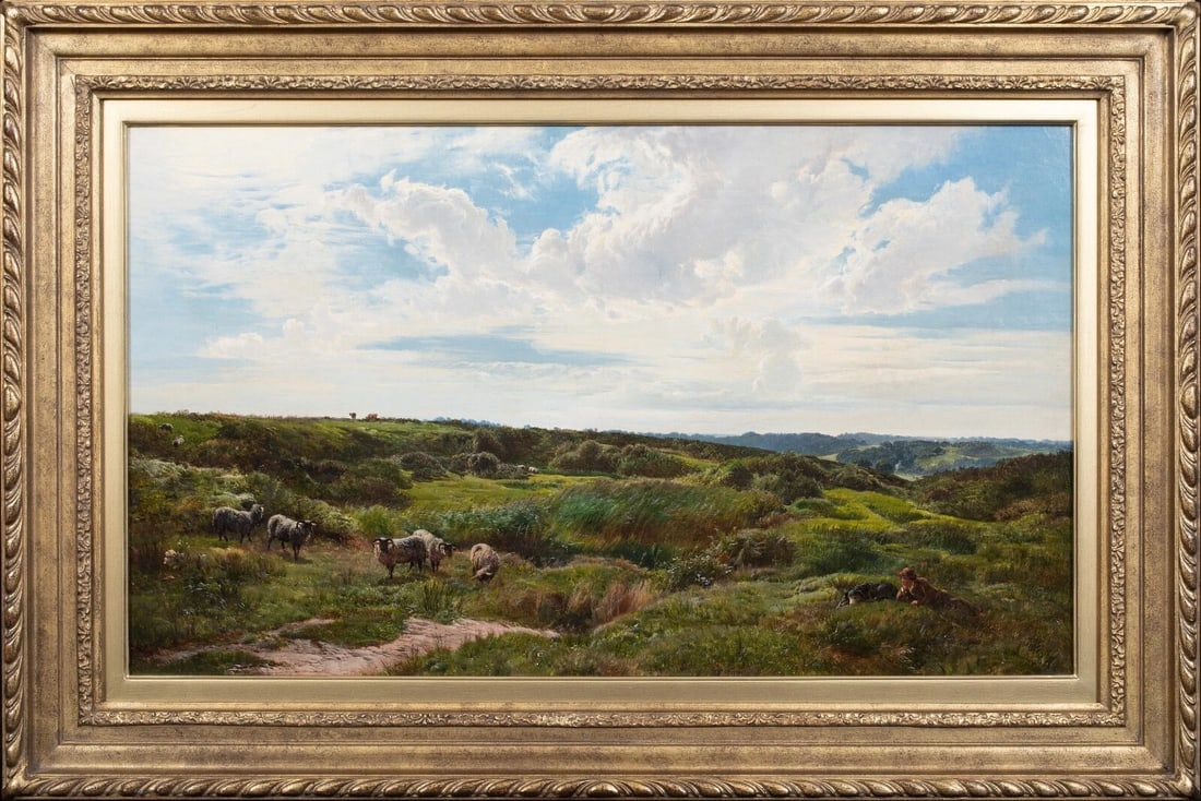 VIEW OF OVERLOOKING WIMBLEDON COMMON OIL PAINTING (1 of 9)