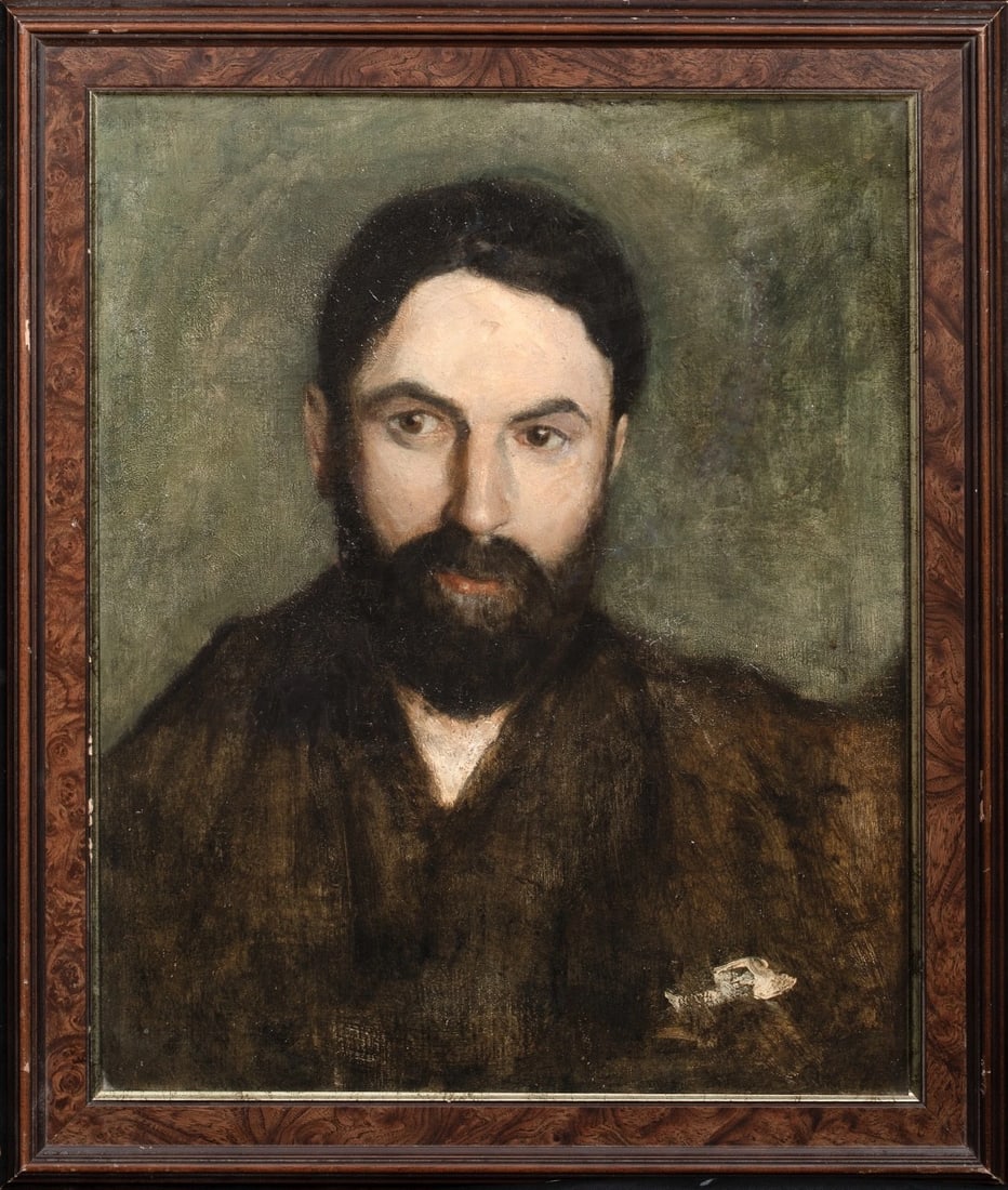 PORTRAIT OF A BEARDED GENTLEMAN OIL PAINTING (1 of 9)