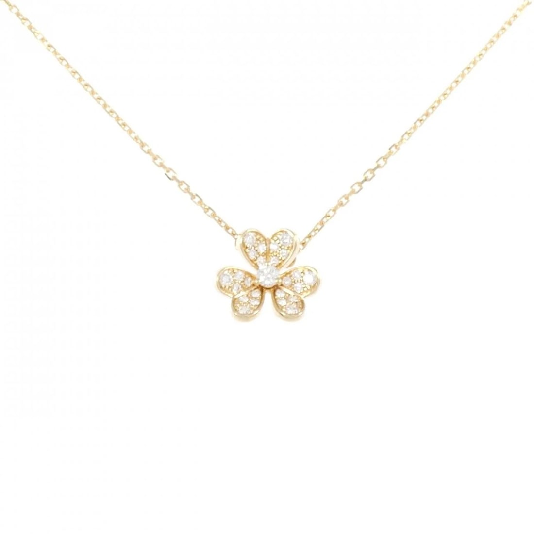 VAN CLEEF & ARPELS FRIVOLE MINI NECKLACE: Van Cleef & Arpels Frivole mini Necklace Brand: Van Cleef & Arpels Type: Necklace Material: 750 Yellow Gold Main Stone/Creation Natural Color: Yellow Gold Size: 38 40cm Accessories: None A