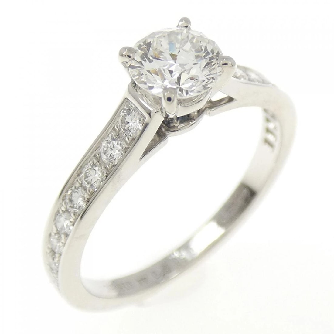 CARTIER SOLITAIL RING: Cartier Solitail Ring Brand: Cartier Type: Ring Material: Platinum 950 Main Stone/Creation Natural Color: Platinum Size: 5-5.5 (US size) (50) Accessories: None Accessories Notice: When