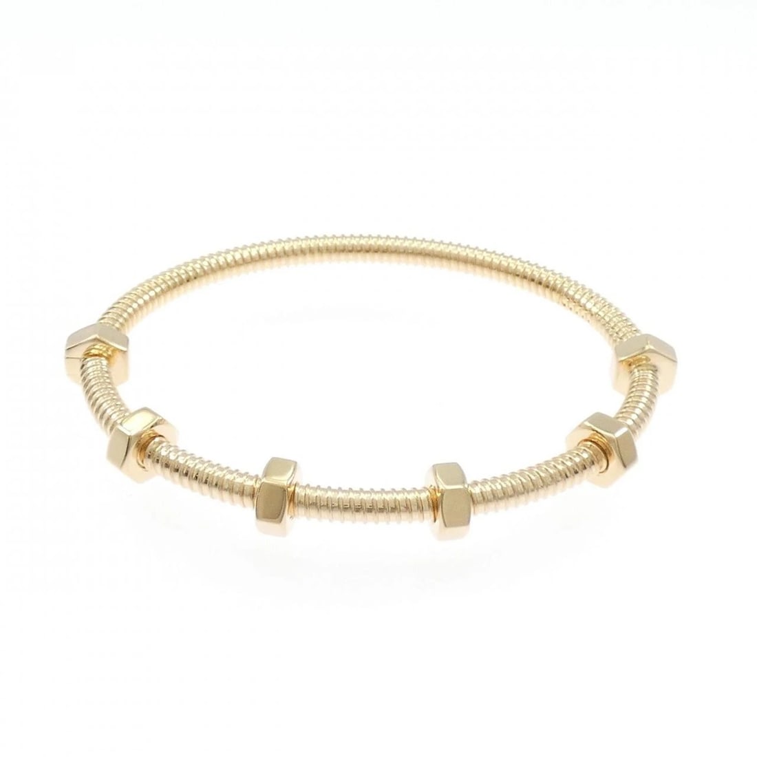 CARTIER ECROU BANGLE: Cartier Ecrou Bangle Brand: Cartier Type: Bracelet Material: 750 Pink Gold Color: Pink Gold Size: 15cm(15) Accessories: None Accessories Notice: When purchasing pre-owned goods, please refer