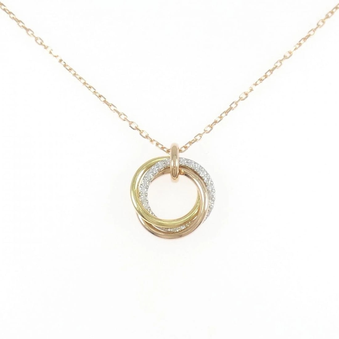 CARTIER TRINITY NECKLACE: Cartier Trinity Necklace Brand: Cartier Type: Necklace Material: 750 Yellow Gold 750 White Gold 750 Pink Gold Main Stone/Creation Natural Color: Yellow Gold,White Gold,Pink Gold Size: 40 43cm 