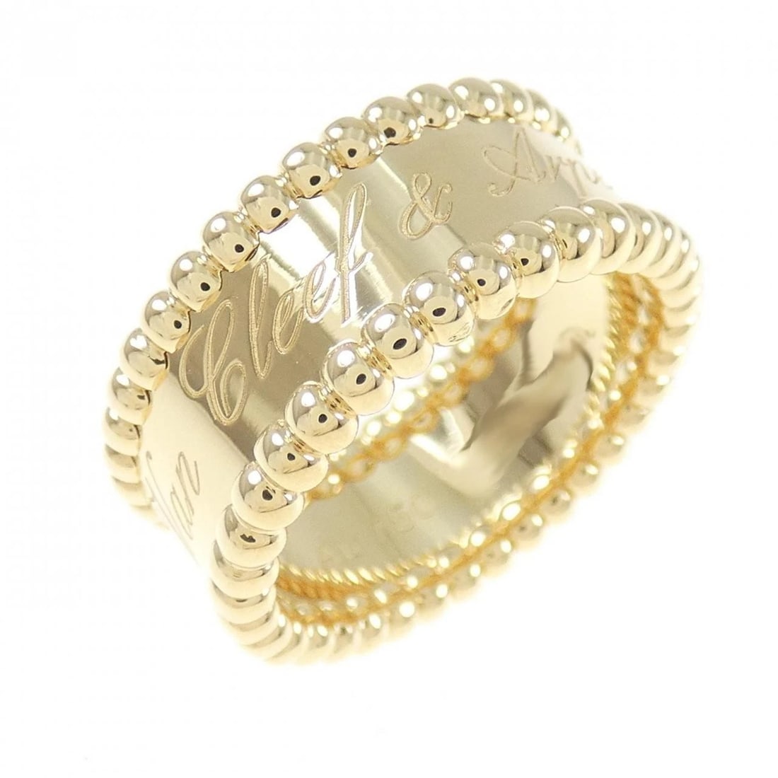 VAN CLEEF & ARPELS PERRELET MINIATURE RING: Van Cleef & Arpels PERRELET Miniature Ring Brand: Van Cleef & Arpels Type: Ring Material: 750 Yellow Gold Color: Yellow Gold Size: 4-4.5 (US size) Accessories: None Accessories Notice: When