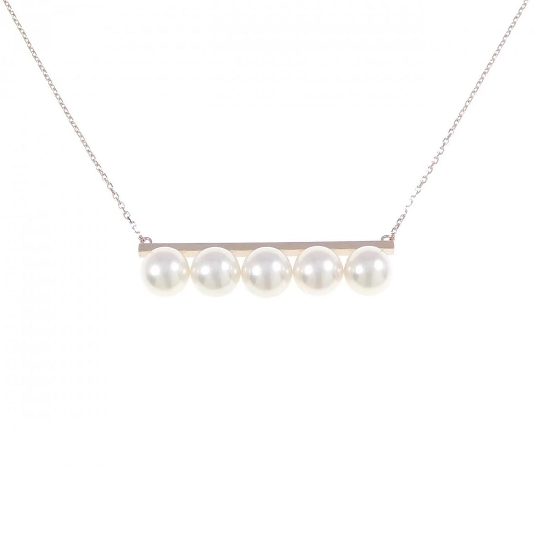 TASAKI BALANCE SIGNATURE NECKLACE: TASAKI Balance Signature Necklace Brand: TASAKI Type: Necklace Material: K18 Pink Gold Main Stone/Creation Akoya Pearl Color: Pink Gold Size: 61-71cm Accessories: None Accessories Notice: