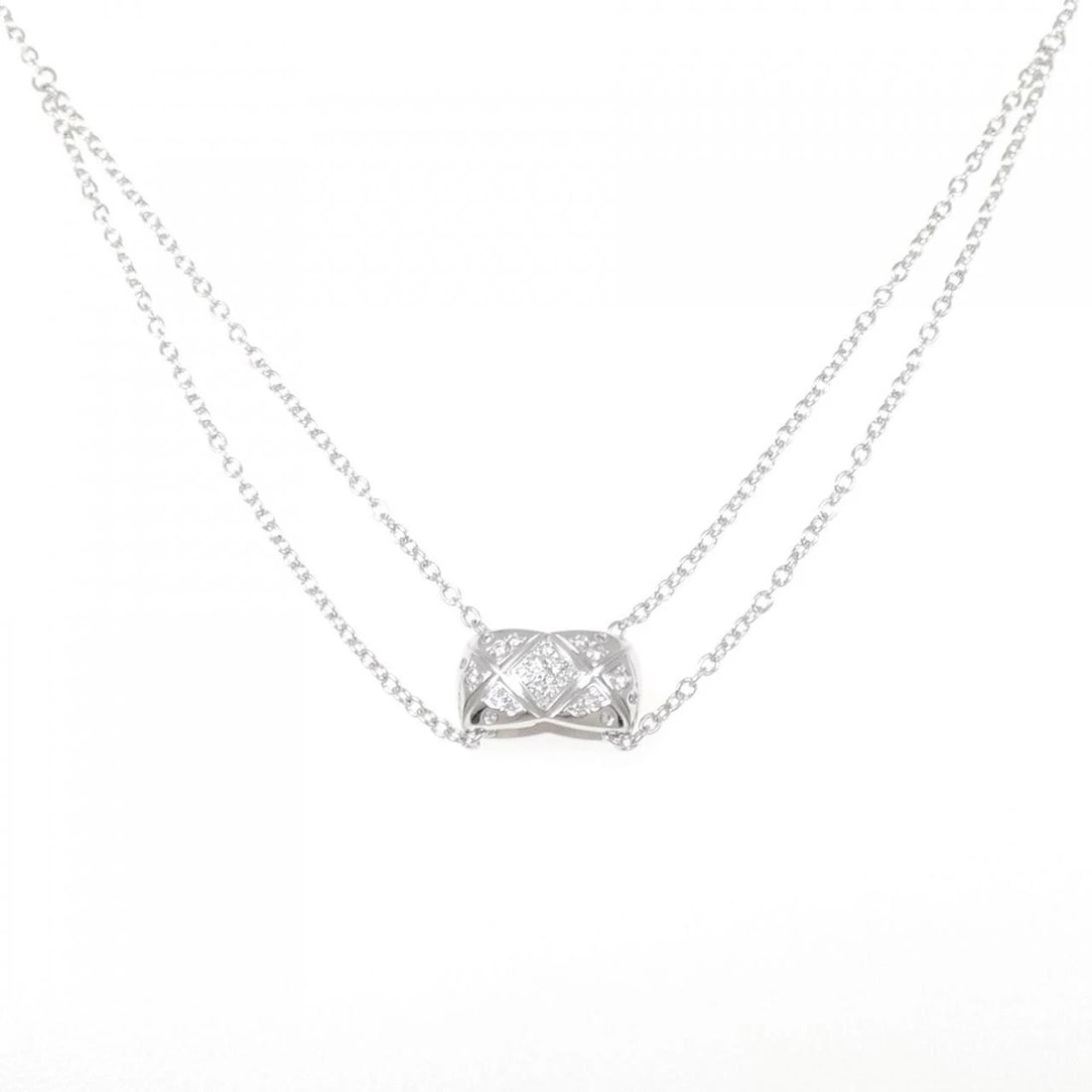 CHANEL COCO CRUSH NECKLACE: CHANEL Coco crush Necklace Brand: CHANEL Type: Necklace Material: 750 White Gold Main Stone/Creation Natural Color: White Gold Size: 37-40cm Accessories: None Accessories Notice: When