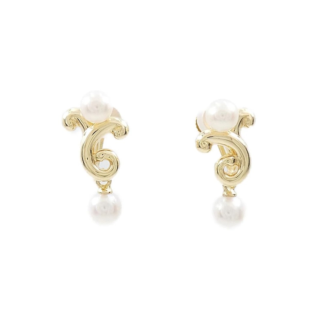 TASAKI FRESHWATER PEARL EARRINGS: TASAKI Freshwater Pearl Earrings Brand: TASAKI Type: Earrings Material: K18 Yellow Gold Main Stone/Creation Freshwater Pearl Color: Yellow Gold Size: HxW: 19.0mmx9.2mm Accessories: None