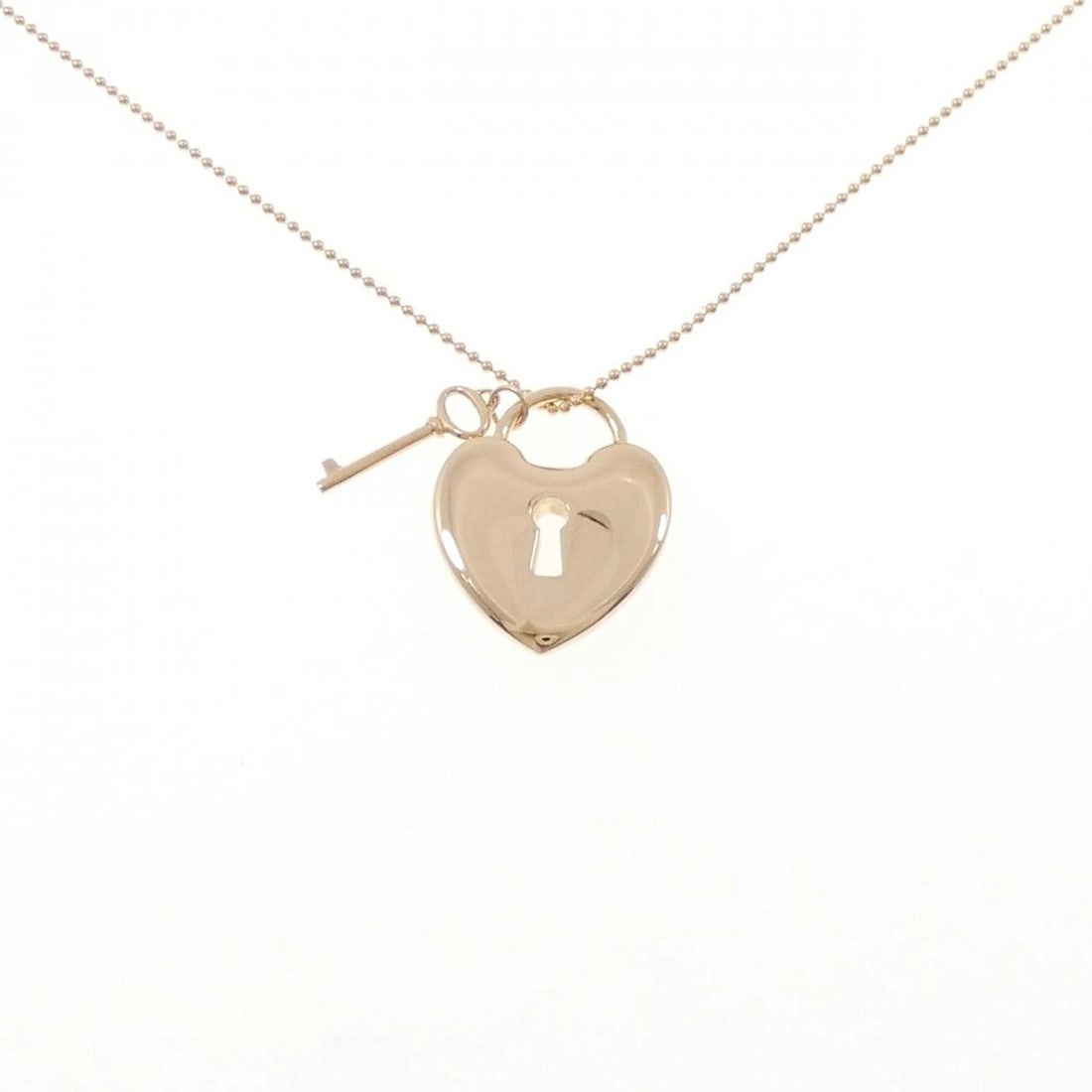 TIFFANY HEART LOCK NECKLACE: Tiffany Heart Lock Necklace Brand: Tiffany Type: Necklace Material: 750 Pink Gold Color: Pink Gold Size: 41cm Accessories: None Accessories Notice: When purchasing pre-owned goods, please
